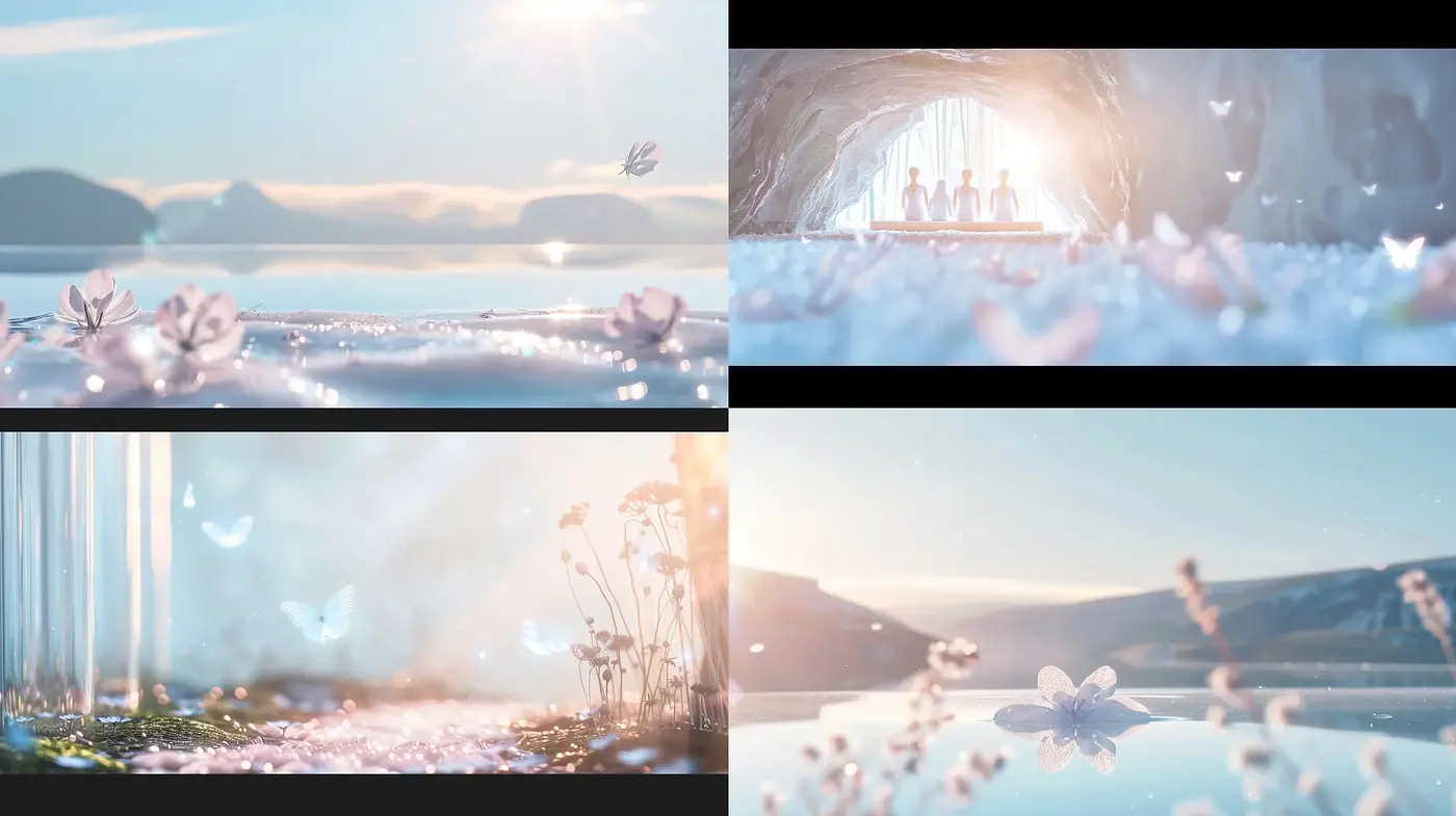 Serene Pastel Dreamscape: A Harmonious Blend of Light and Ethereal Textures - Midjourney sref style