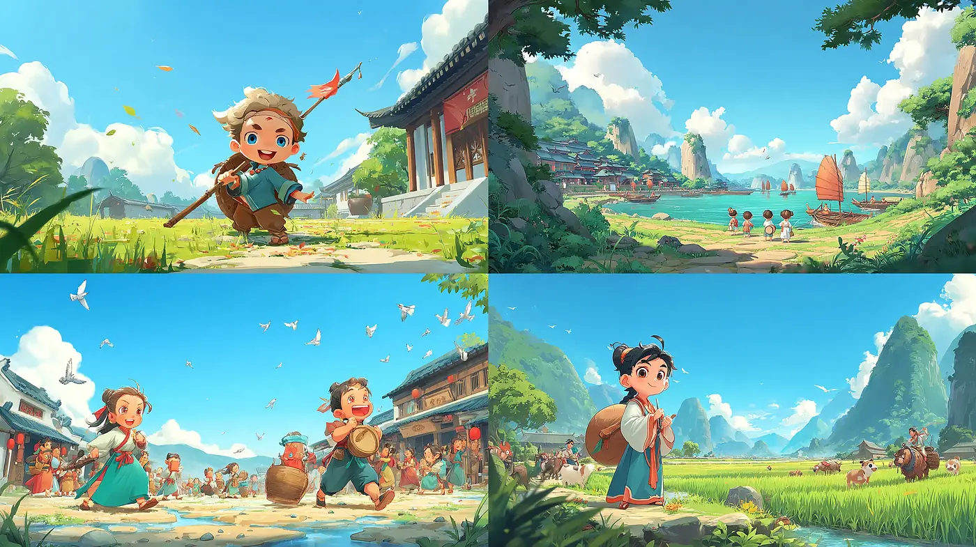 Charming and Playful Illustrations with a Touch of Nostalgia - Midjourney sref style