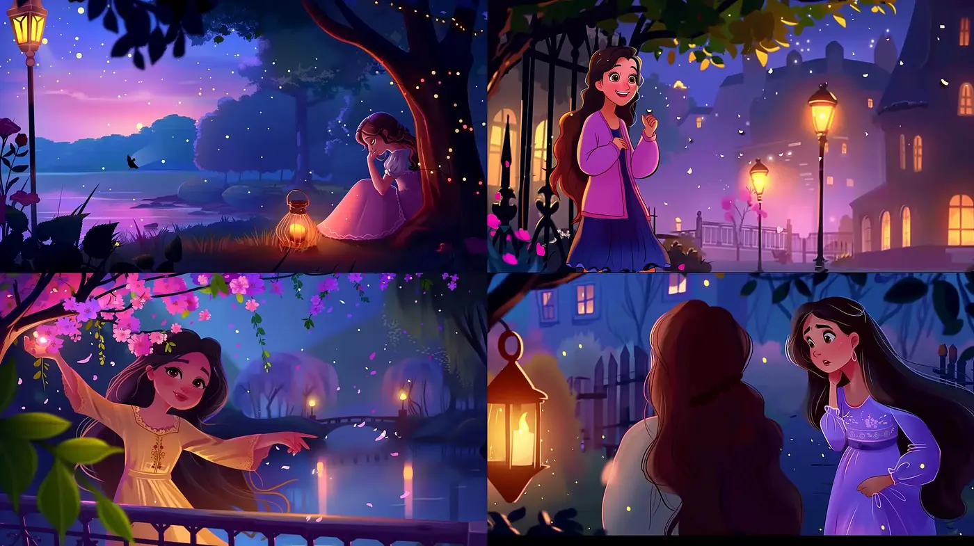Enchanted Twilight Stories: A Cinematic Animation-Inspired Art Style - Midjourney sref style