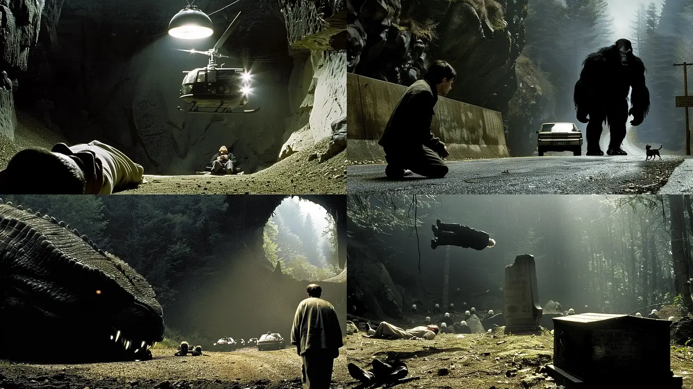 Moody Cinematic Tableau with Ethereal Overtones - Midjourney sref style