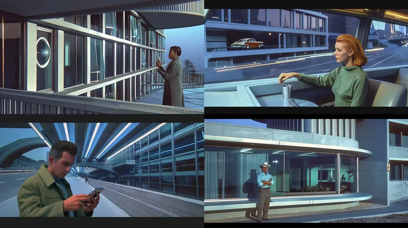 Futuristic Retro Elegance with a Cinematic Touch - Midjourney sref style