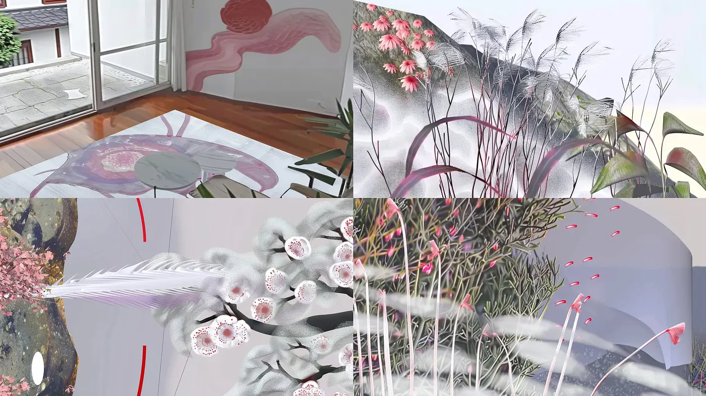 Ethereal Botanical Dreamscapes with Subdued Chromatics and a Surrealistic Touch - Midjourney sref style