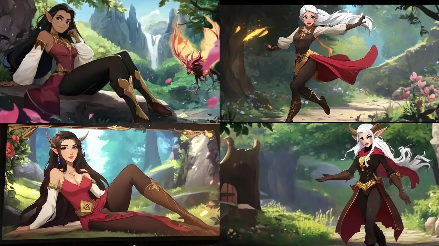 Enchanted Forest Animation Concept Art - Midjourney sref style