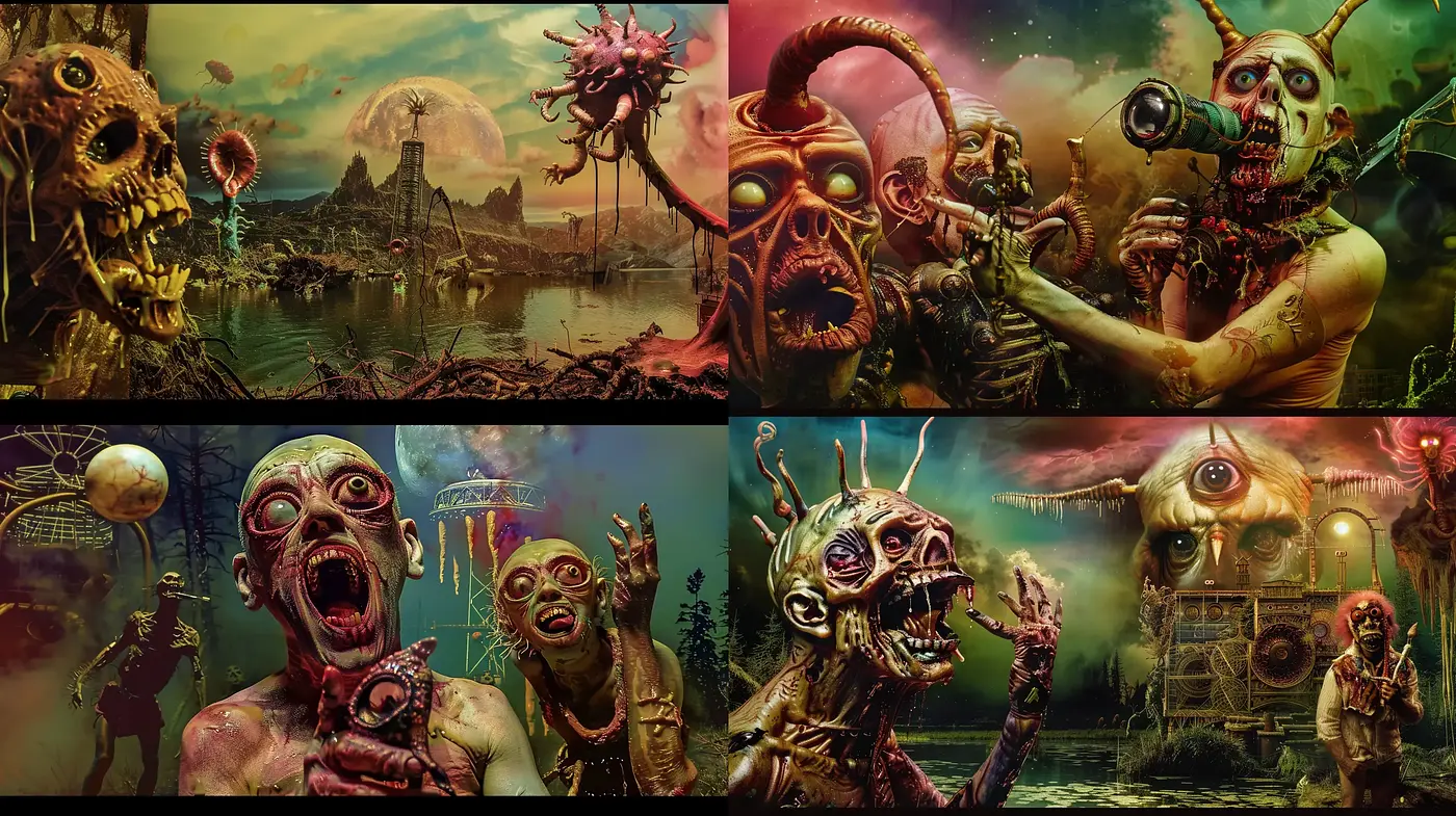 Surreal Bioorganic Dystopia: A Homage to H.R. Giger's Dark Visions - Midjourney sref style