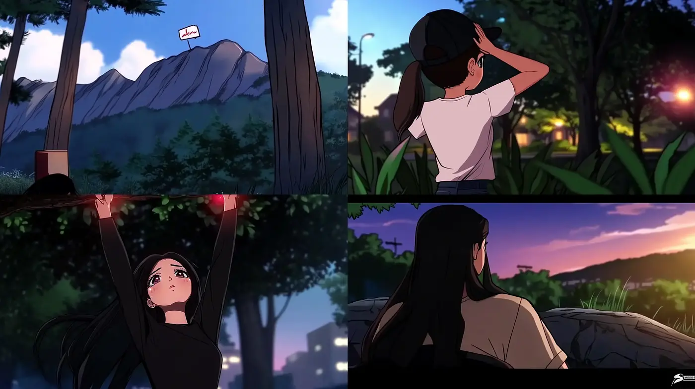 Twilight Serenity in Stylized Anime Vignettes - Midjourney sref style