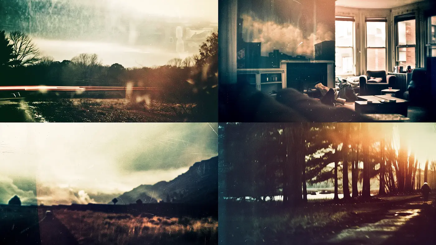 Dusky Vintage Dreamscape: A Nostalgic Homage to Fading Memories - Midjourney sref style
