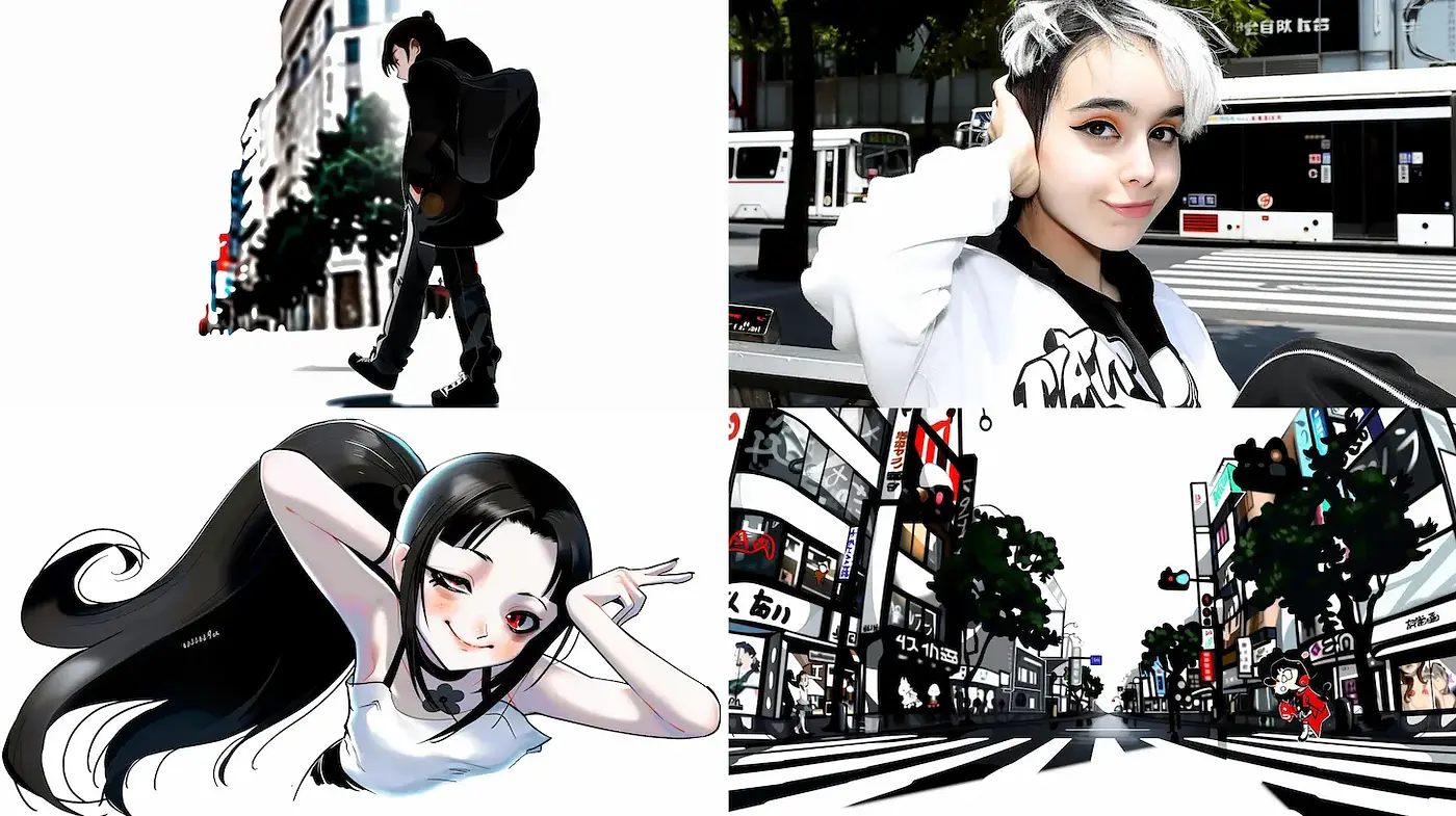 Urban Street Style with a Modern Anime Influence - Midjourney sref style