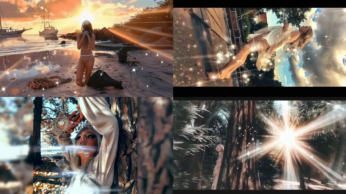 Ethereal Sun-Kissed Dreamscape Fusion - Midjourney sref style