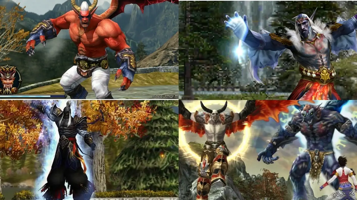 Fantasy Gaming Realms: A Homage to Digital Paint and Dynamic Poses - Midjourney sref style