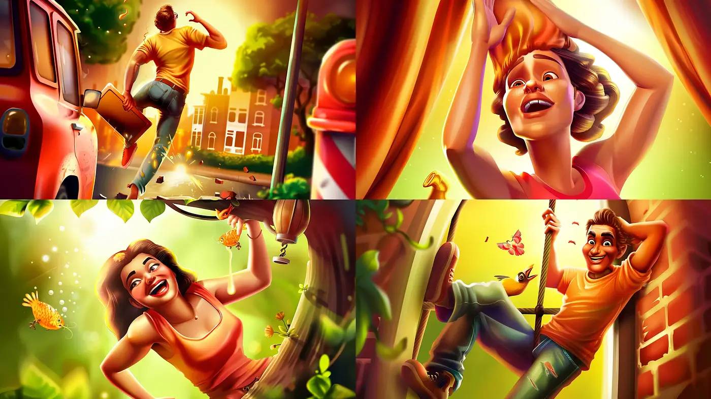Luminous Euphoria: A Fusion of Vivid Hues and Dynamic Animation-Inspired Artistry - Midjourney sref style