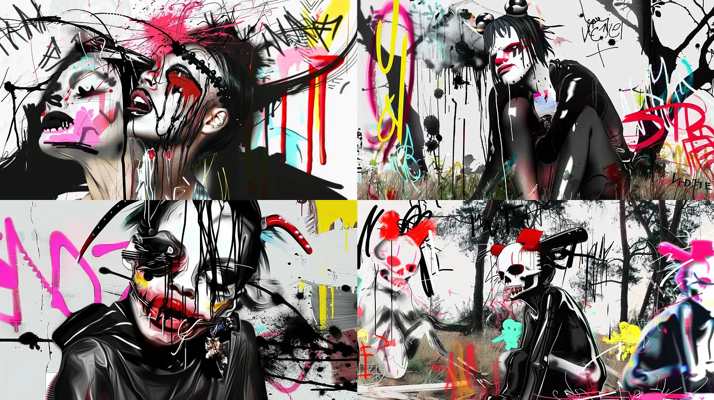 Graffiti Chaos: An Avant-Garde Fusion of Street Art and Surrealism - Midjourney sref style