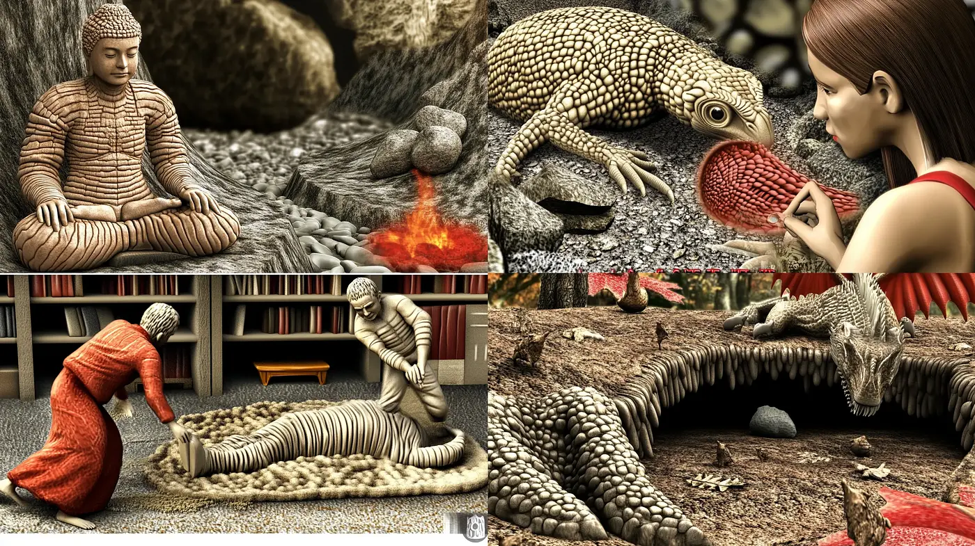 Surreal Textured Dreamscape with Earthen Hues - Midjourney sref style