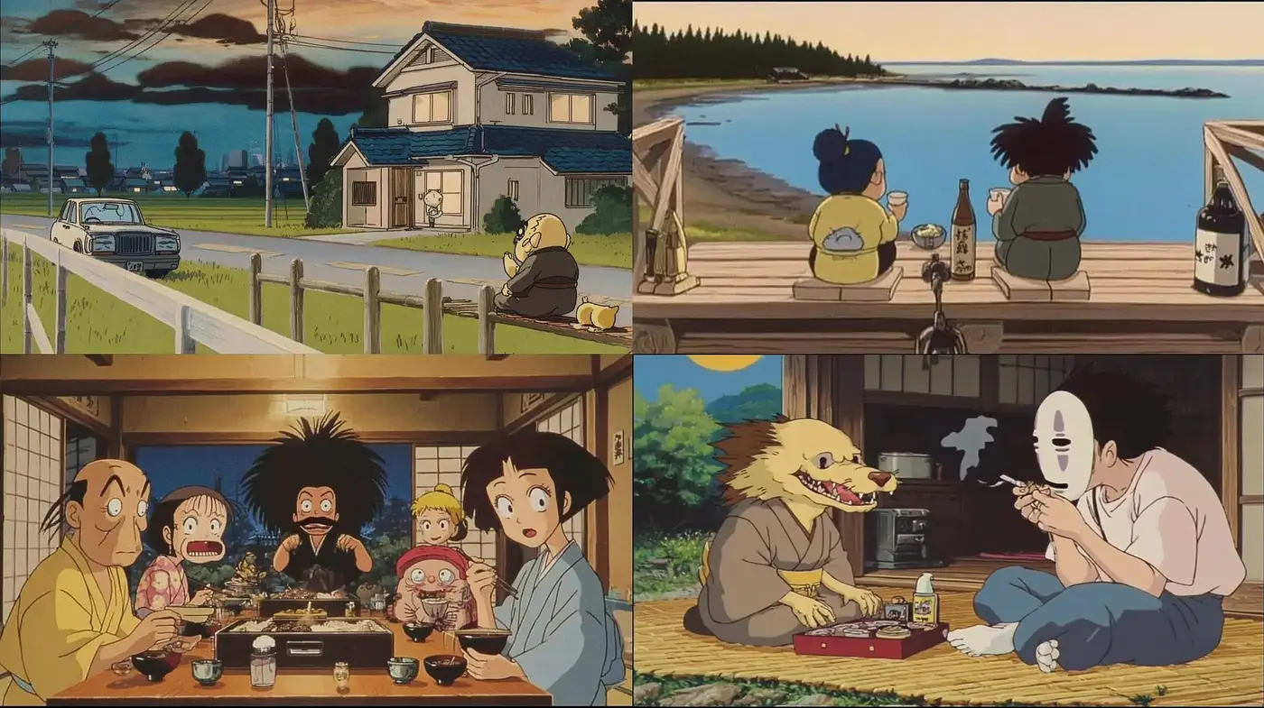 Whimsical and Intimate Scenes with a Touch of Nature - Midjourney sref style