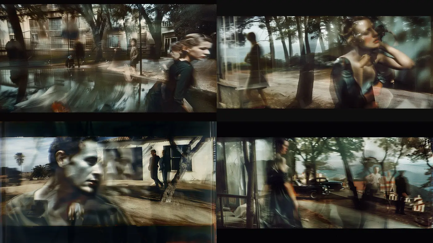 Ethereal Echoes of Vintage Memories: A Cinematic Melding of Motion and Stillness - Midjourney sref style