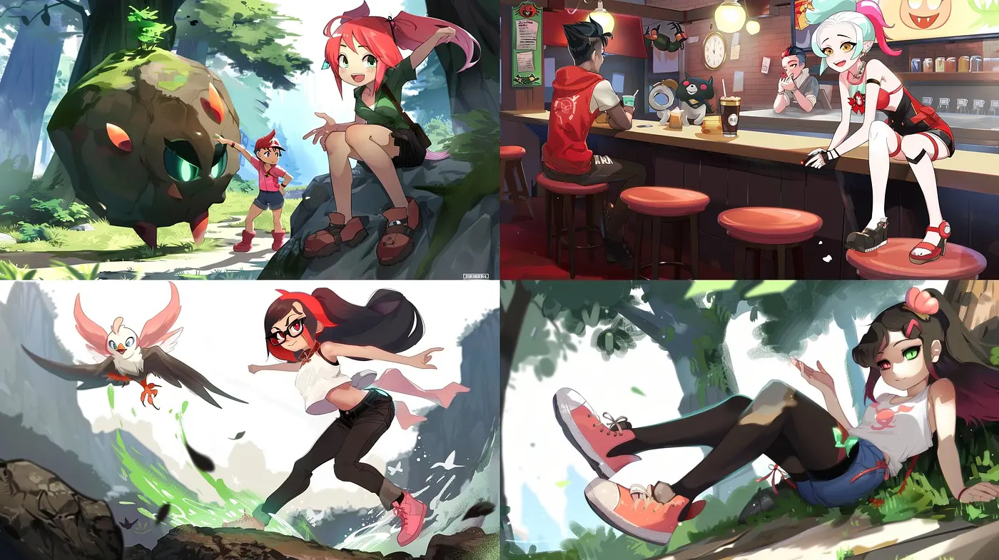 Vibrant Anime-Inspired Whimsicality: A Consistent Fusion of Vivid Colors and Energetic Moods - Midjourney sref style