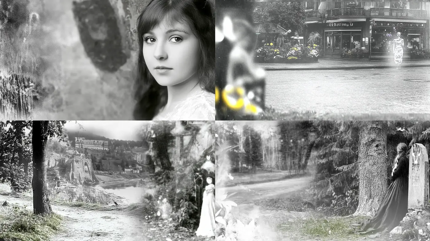 Ethereal Monochrome Memories: A Timeless Sepia-Infused Photographic Journey - Midjourney sref style