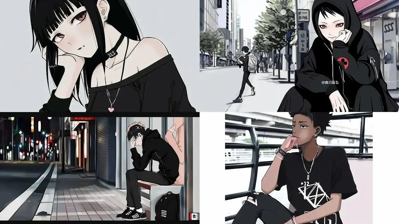 Urban Youth Aesthetics in Anime-inspired Illustrations - Midjourney sref style