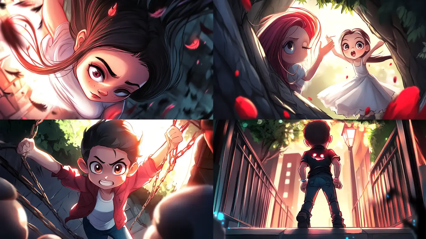 Vibrant Cinematic Storybook Illustration - Midjourney sref style