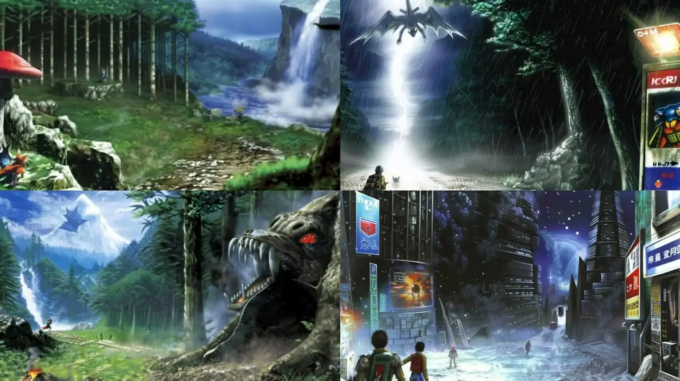 Mystical Nocturnal Scenes with a Surreal Fantasy Essence - Midjourney sref style