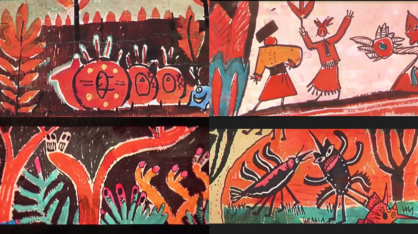 Earthy Tones and Primal Expressiveness in Textured Art - Midjourney sref style