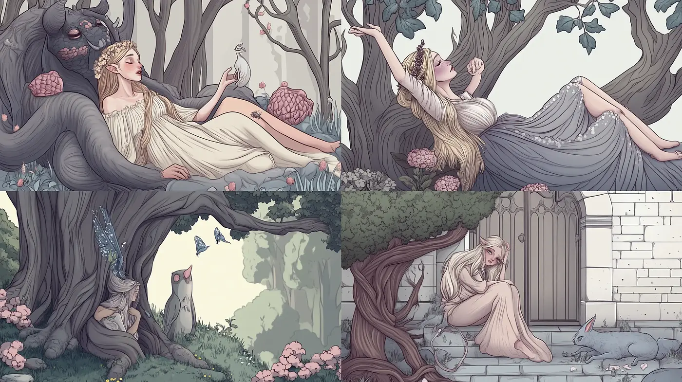 Ethereal Arcadia: A Consistent Pastel Pantheon in Illustrative Dreamscape - Midjourney sref style