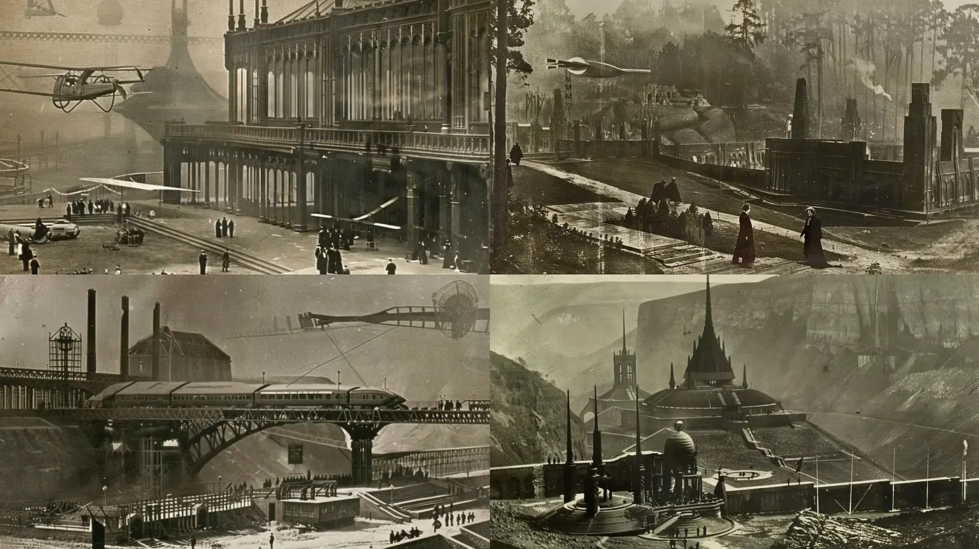 Steampunk Echoes in Sepia Tones: An Homage to Industrial Age Imagery - Midjourney sref style