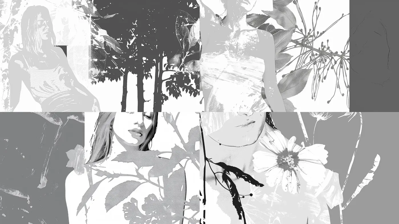 Monochromatic Elegance with Abstract Expressionist Influence - Midjourney sref style