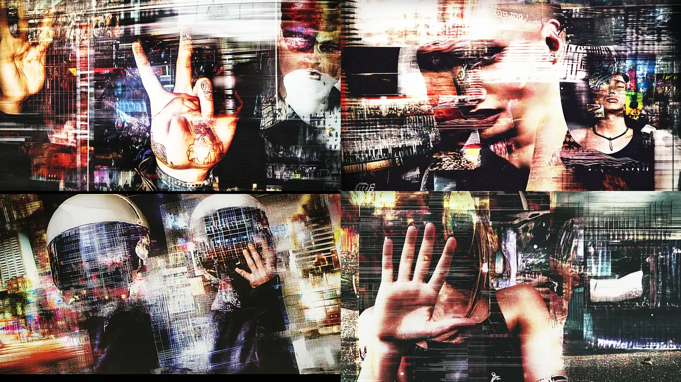 Distorted Urban Dreamscape: A Fusion of Digital Glitch and Abstract Realism - Midjourney sref style