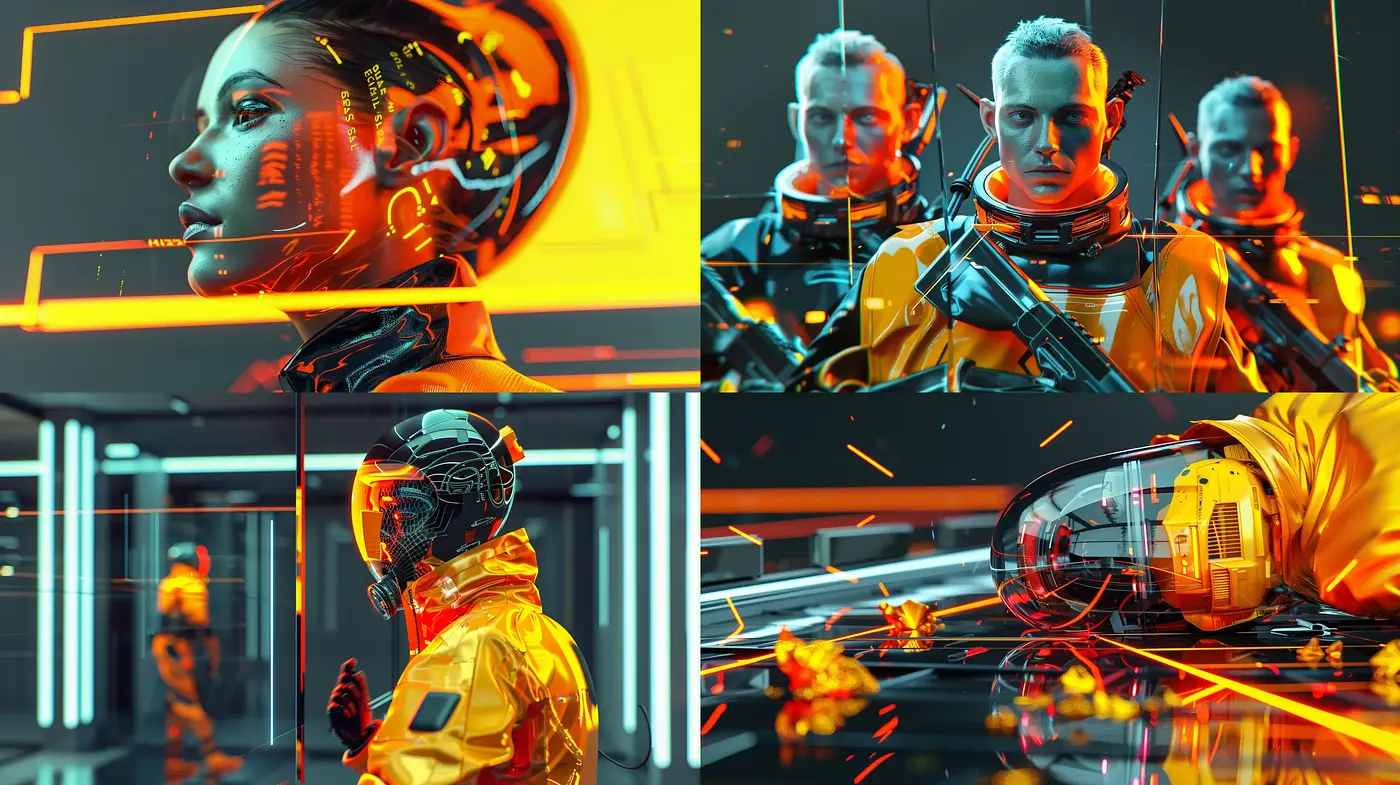Futuristic Neon Cyberpunk Artistry - Midjourney sref style