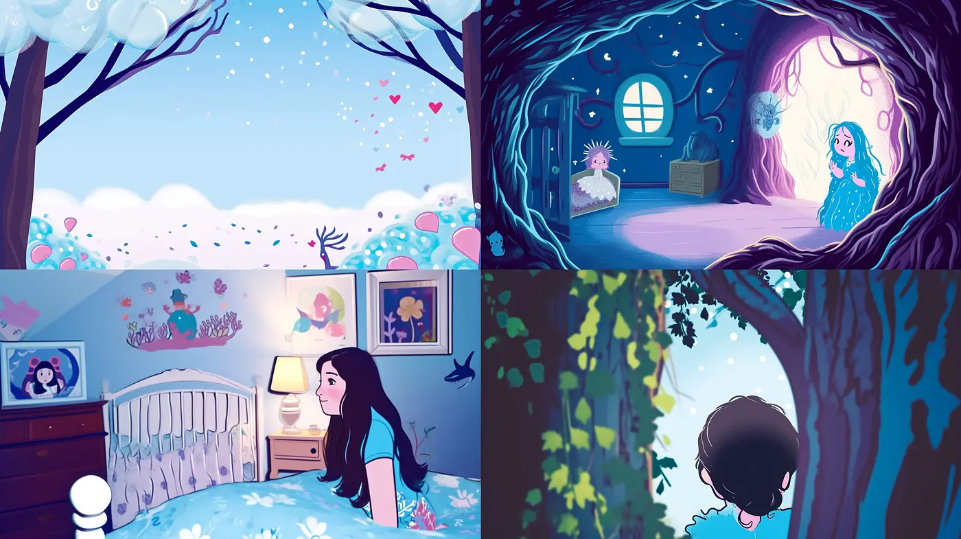 Whimsical Twilight Fantasy with a Harmonious Muted Palette - Midjourney sref style