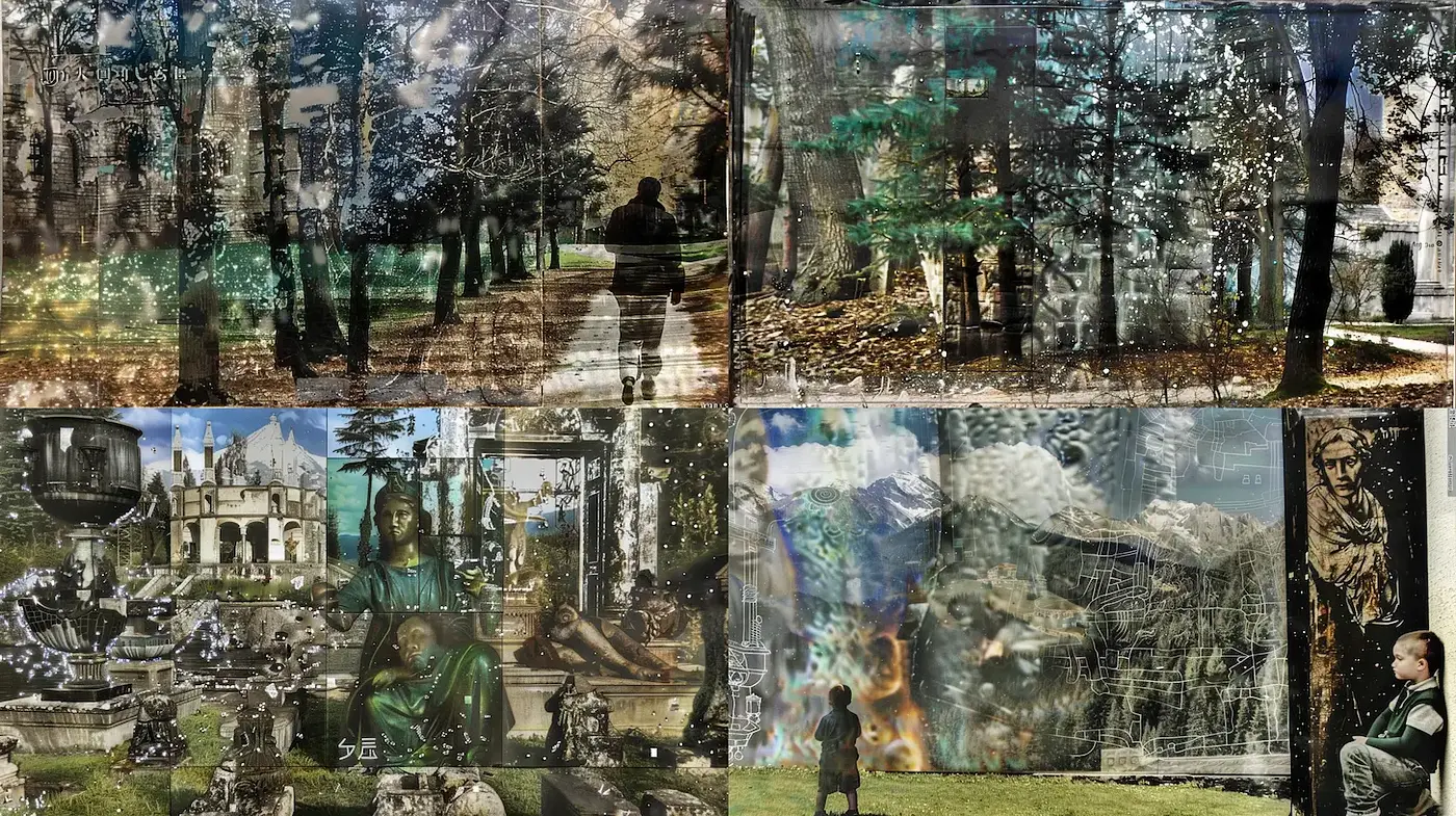 Ethereal Landscapes with Historical Echoes and Dreamlike Quality - Midjourney sref style