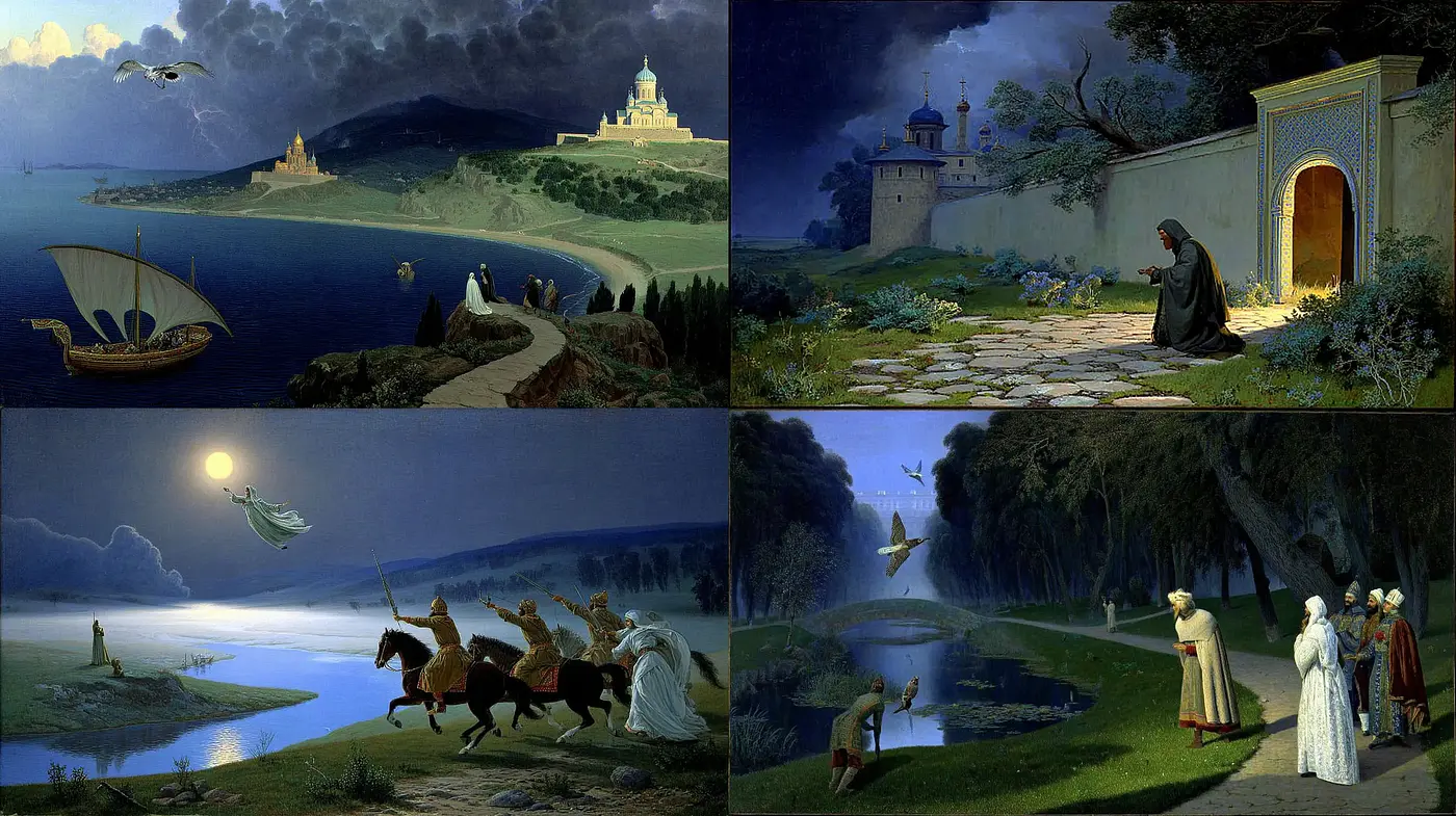 Atmospheric Romantic Landscapes with a Touch of Mysticism - Midjourney sref style