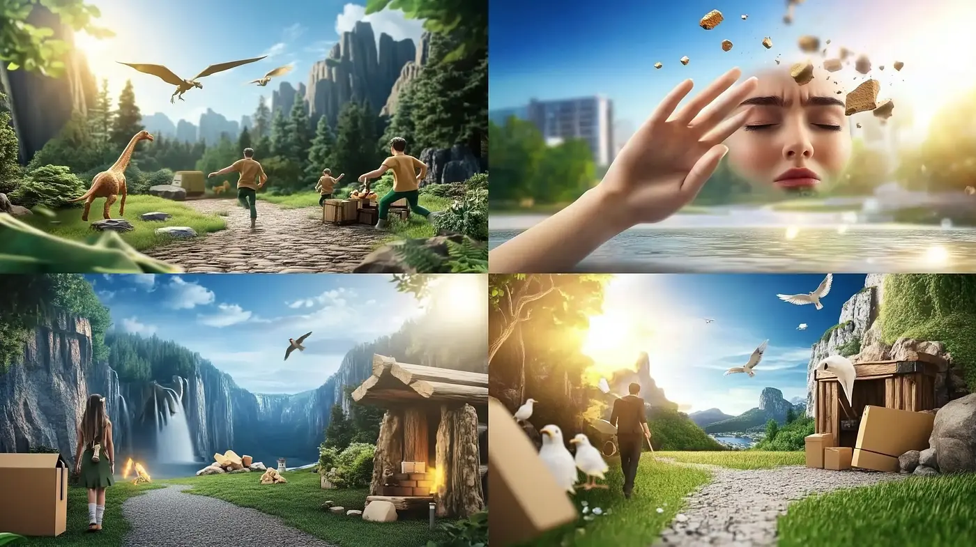 Surreal Storybook Escapism with a Vivid Photorealistic Touch - Midjourney sref style