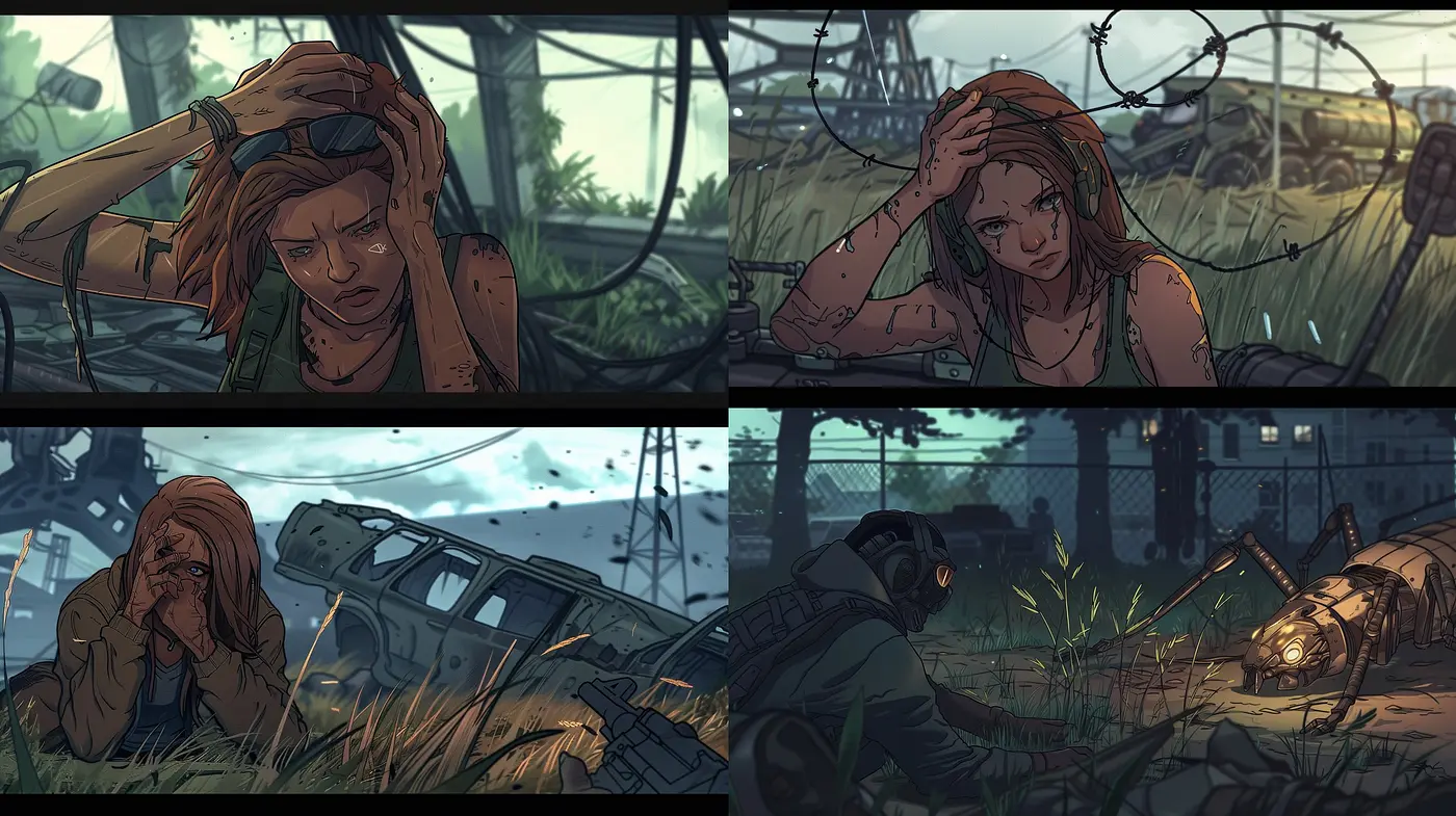 Consistent Elements of Stylized Seed Reference Imagery - Midjourney sref style