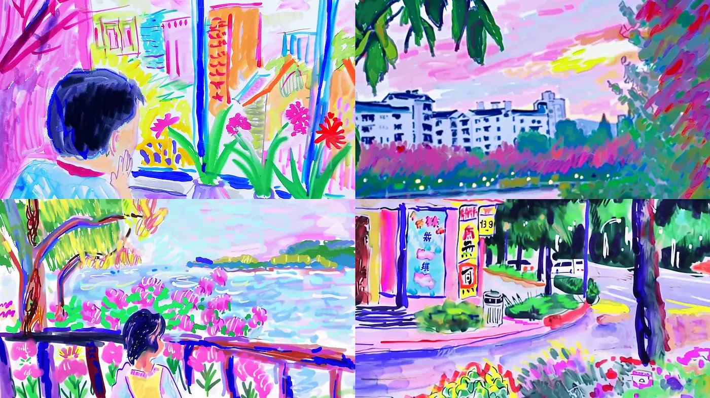 Vibrant and Expressive Impressionistic Colorful Landscapes - Midjourney sref style