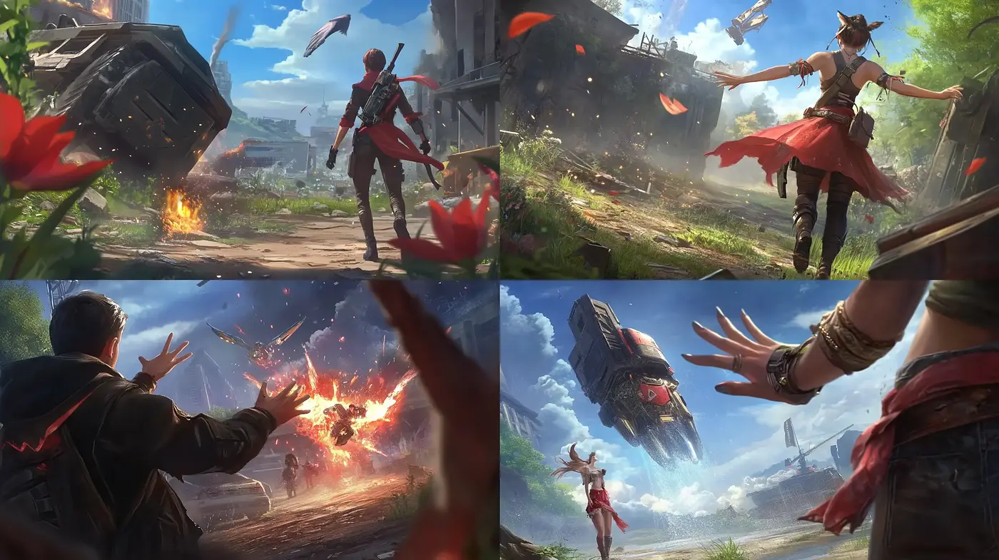 Epic Cinematic Scenes with Dynamic Compositions and Lush Coloration - Midjourney sref style