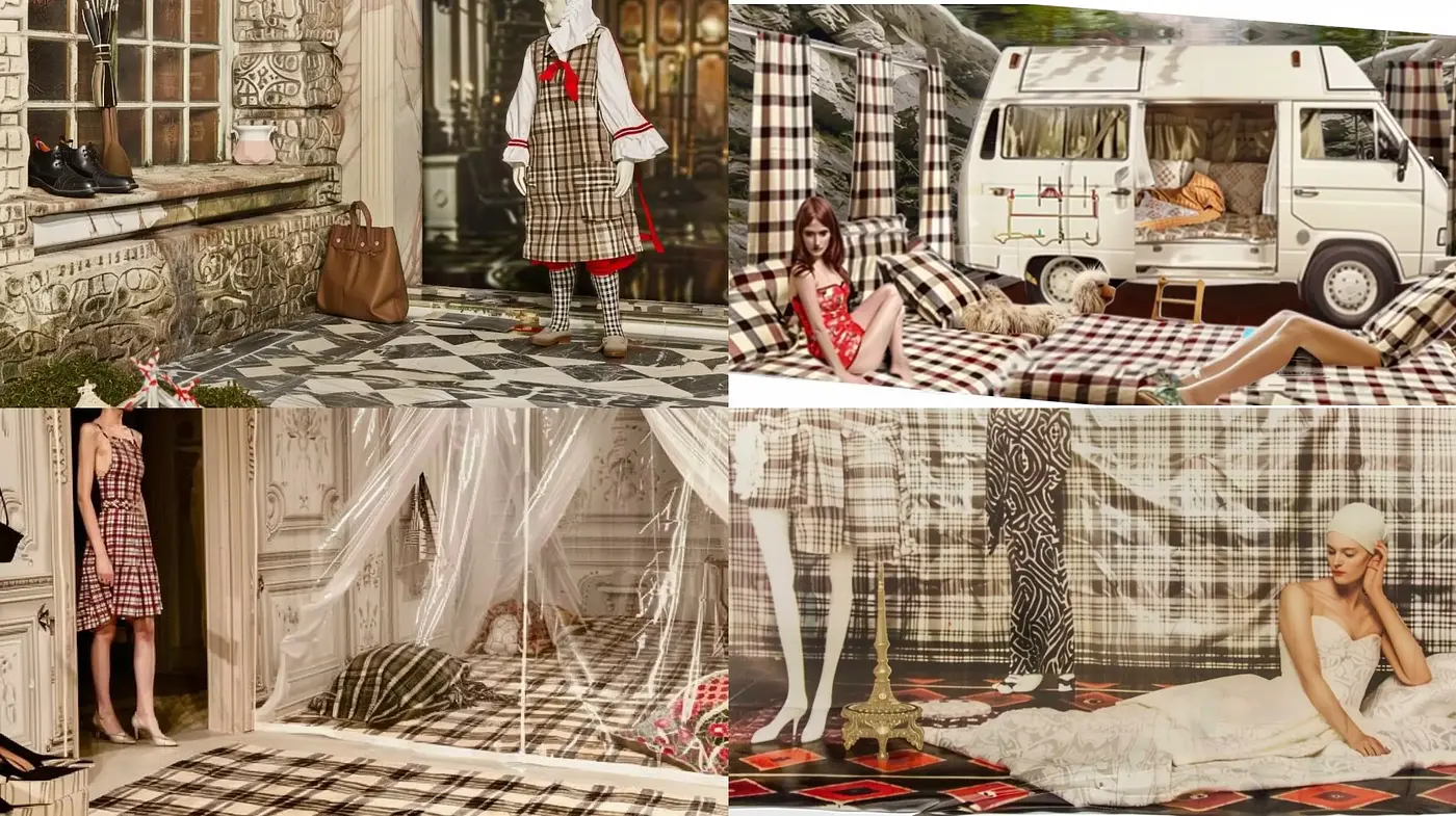 Tartan Tapestry and Monochromatic Mosaic - Midjourney sref style