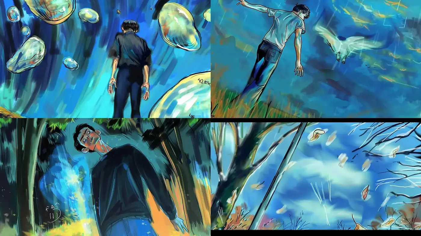Vibrant, ethereal illustrations with dream-like qualities - Midjourney sref style
