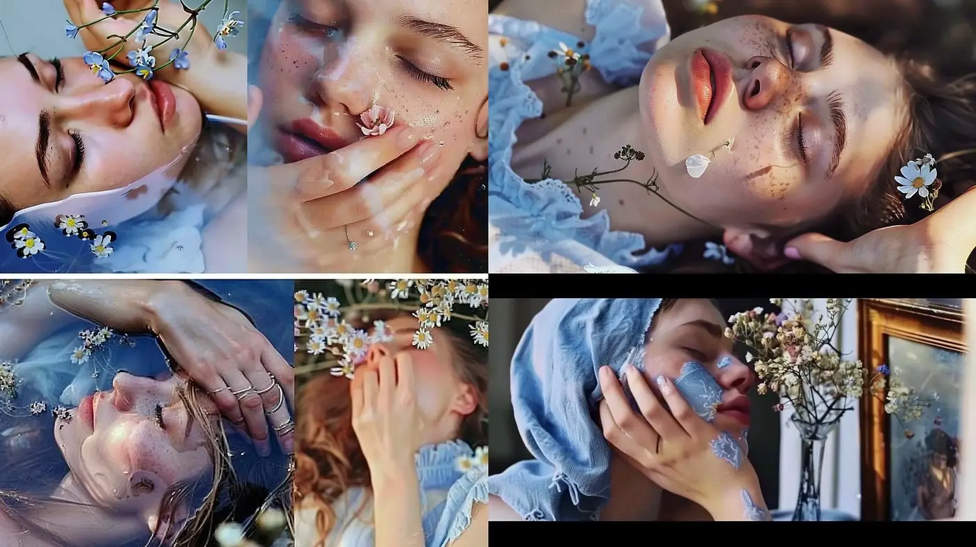 Ethereal Botanical Dreamscapes in Soft Hues - Midjourney sref style