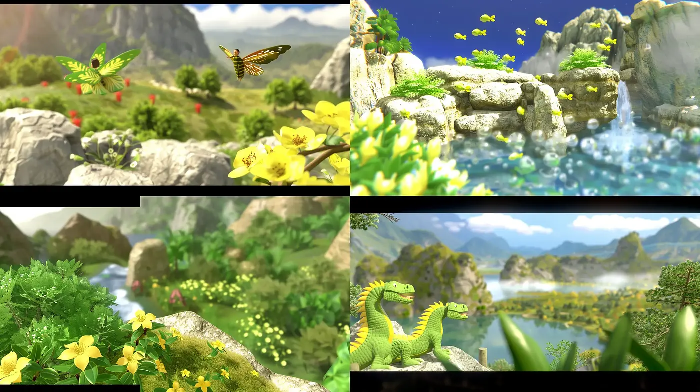 Lush Verdant Digital Panoramas: A Confluence of Nature's Vividness and Serenity - Midjourney sref style