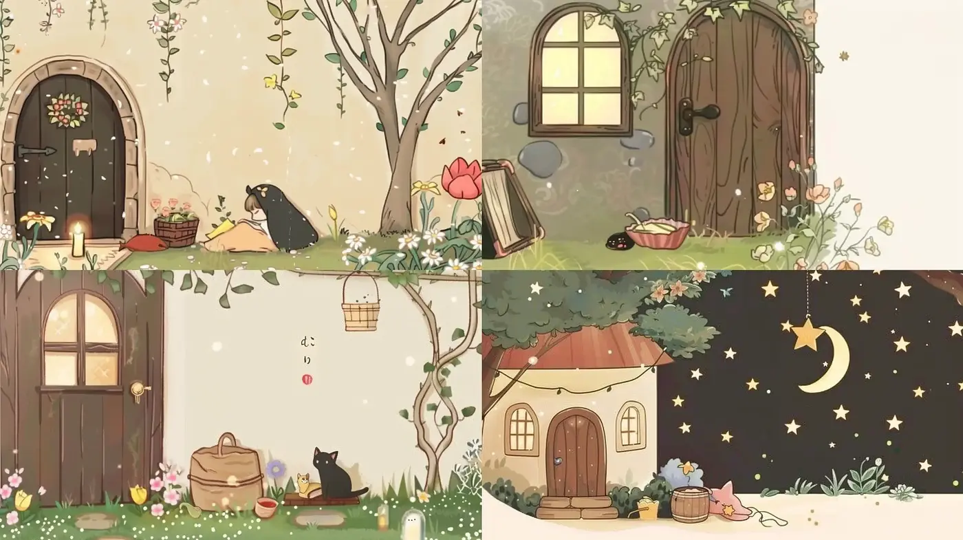 Whimsical Storybook Illustrations with a Pastel Touch - Midjourney sref style