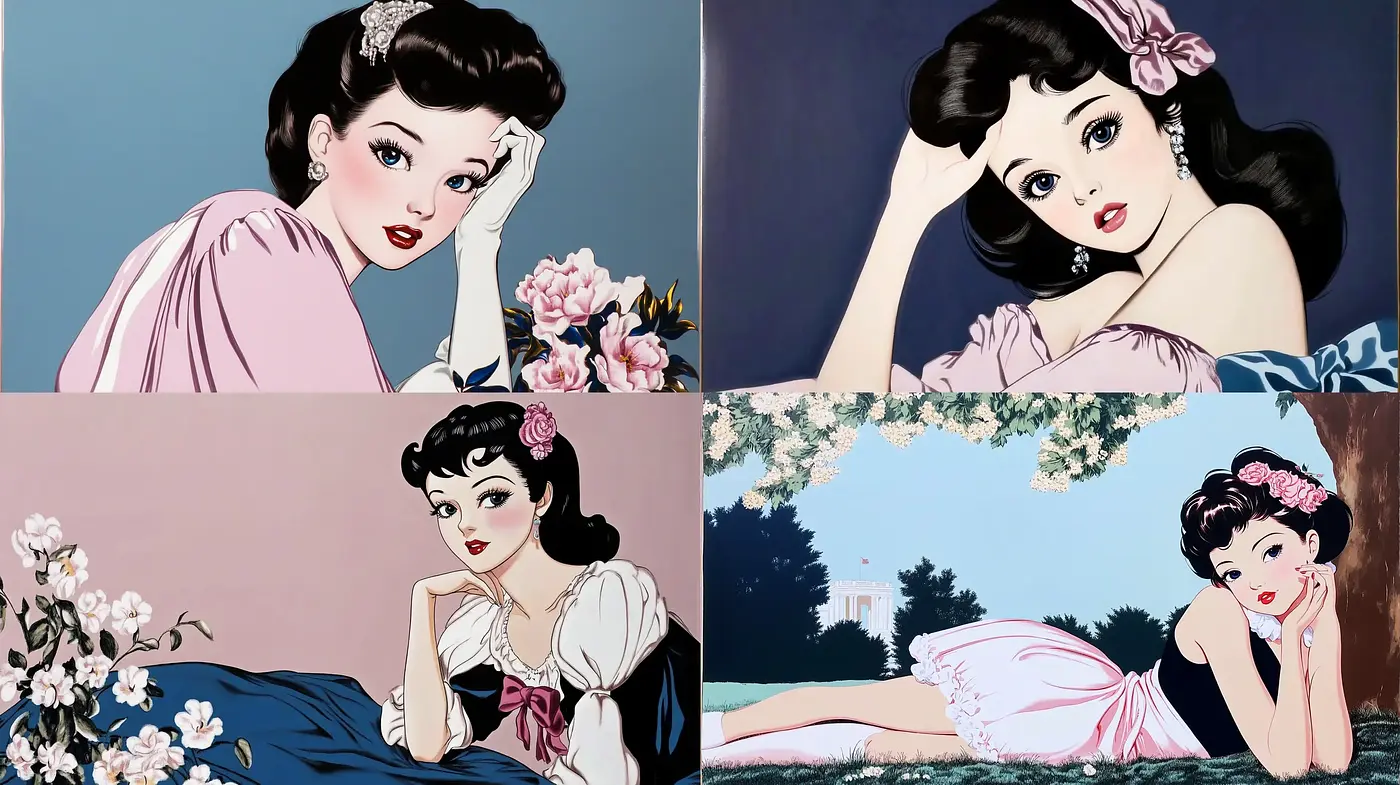 Classic Vintage Animation Inspired Elegance - Midjourney sref style