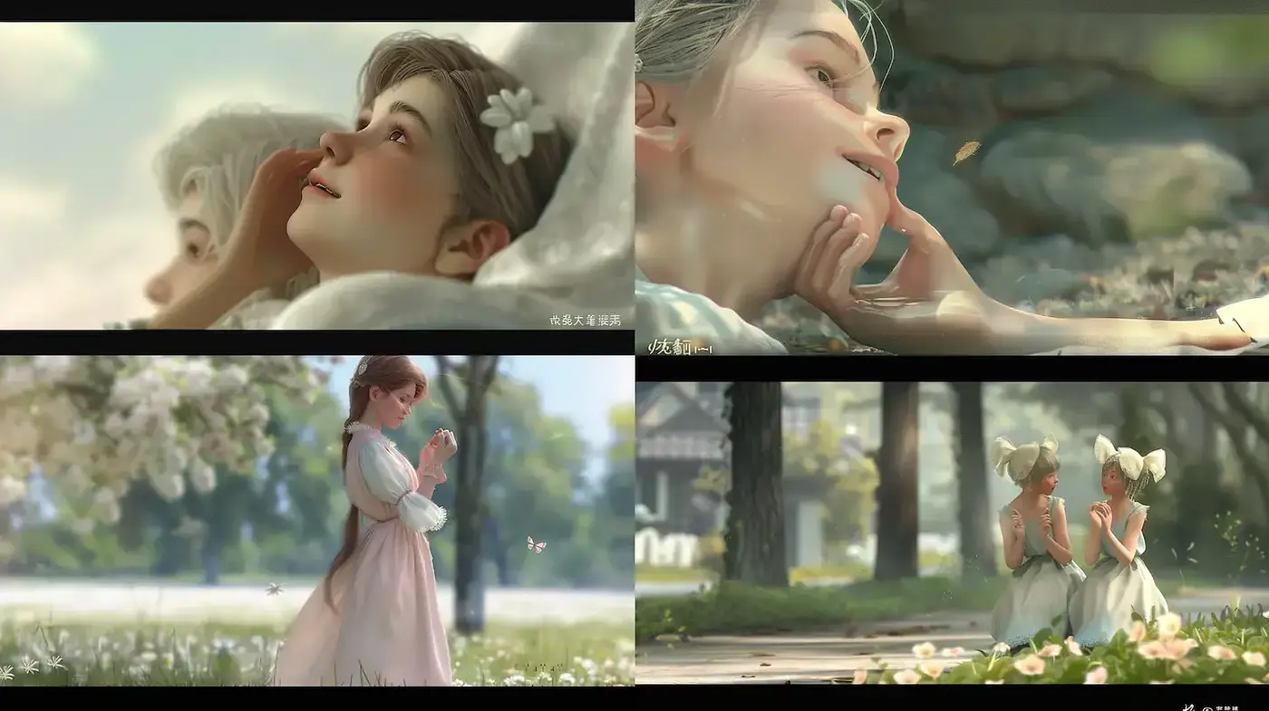 Whimsical and Dreamlike Digital Portraiture with Soft Textures - Midjourney sref style
