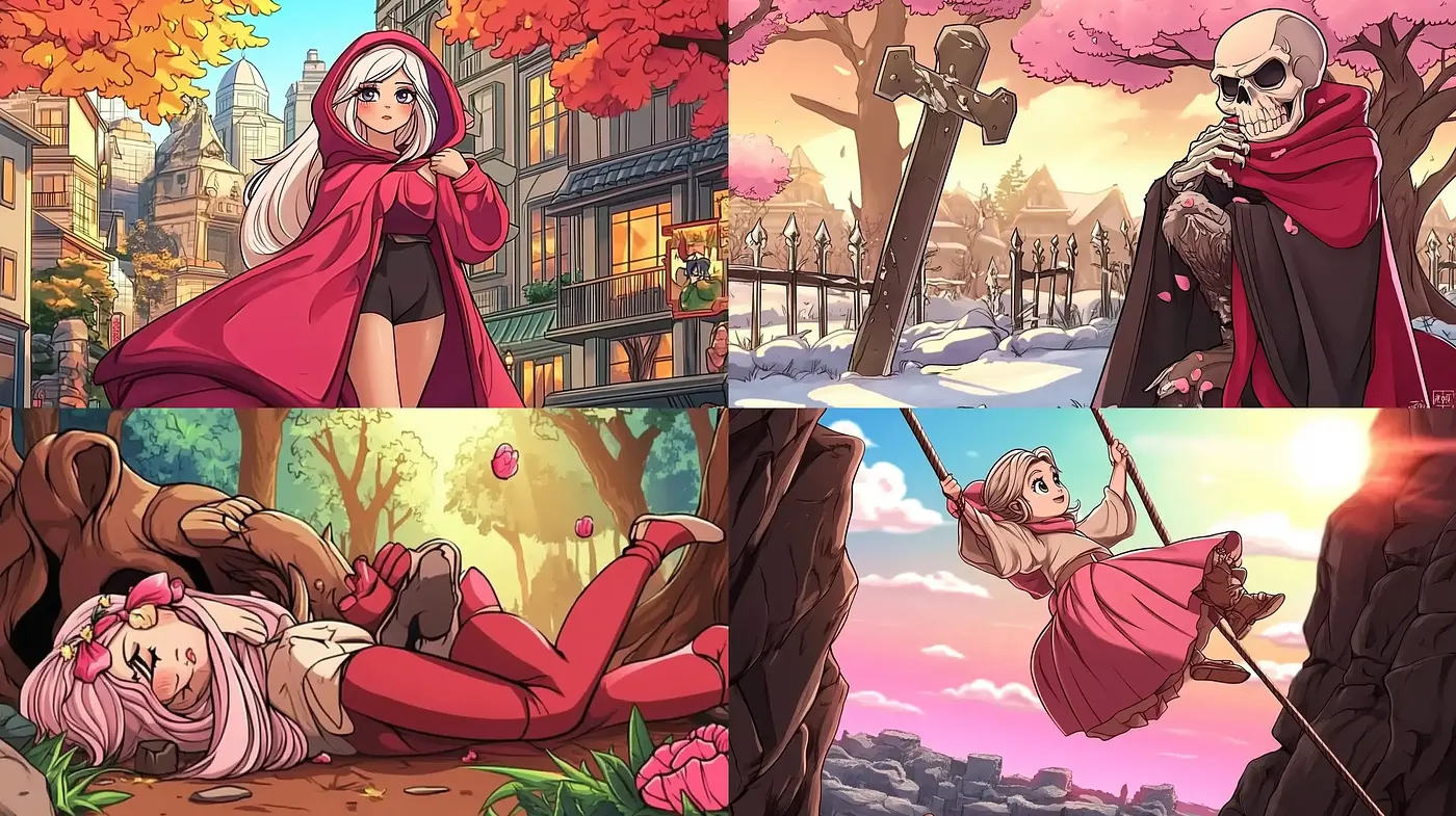Enchanted Autumnal Tales: A Whimsical Fusion of Fairytale Illustration - Midjourney sref style