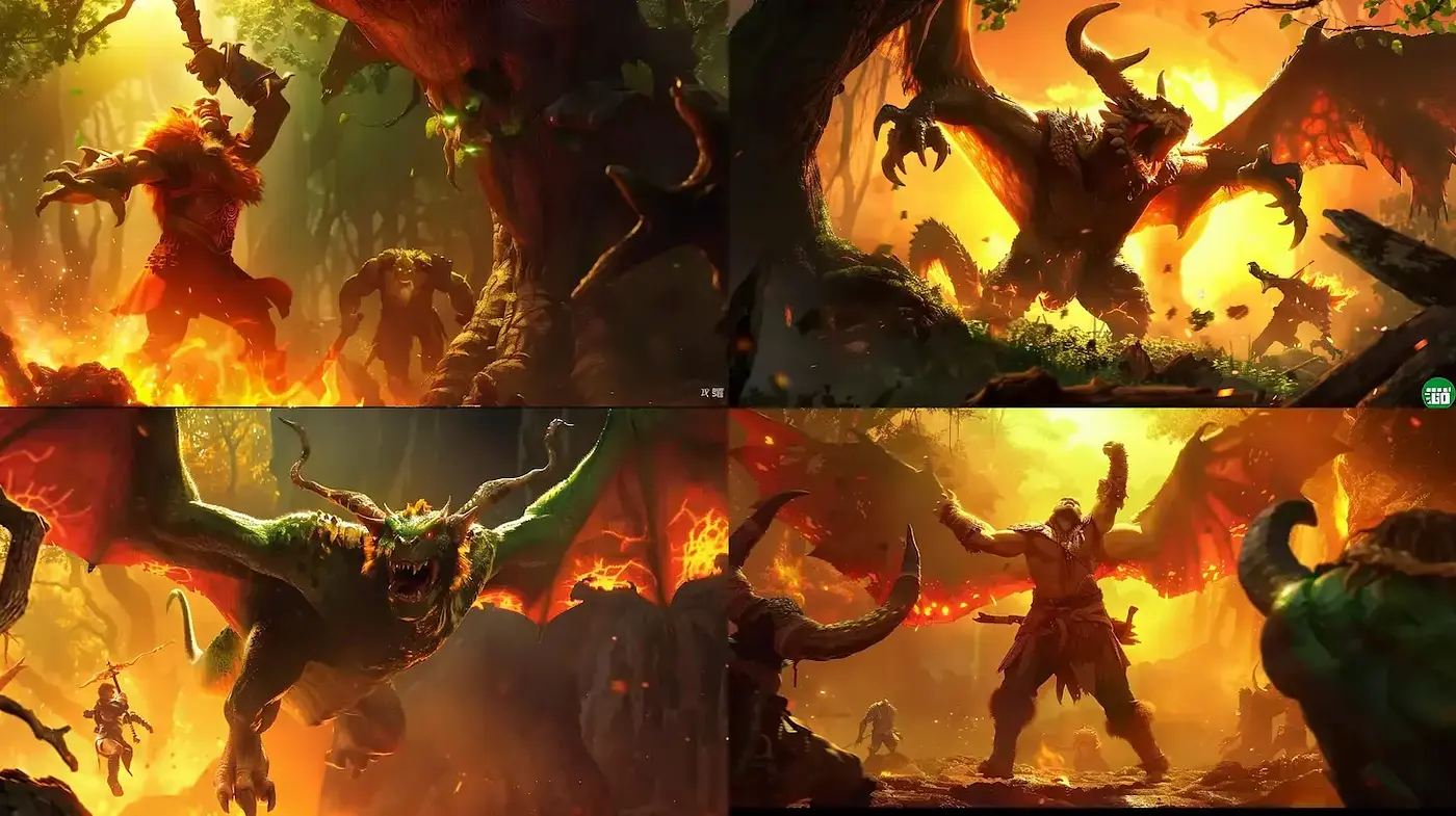 Epic and Dynamic Fantasy Illustrations with Dramatic Lighting Effects - Midjourney sref style