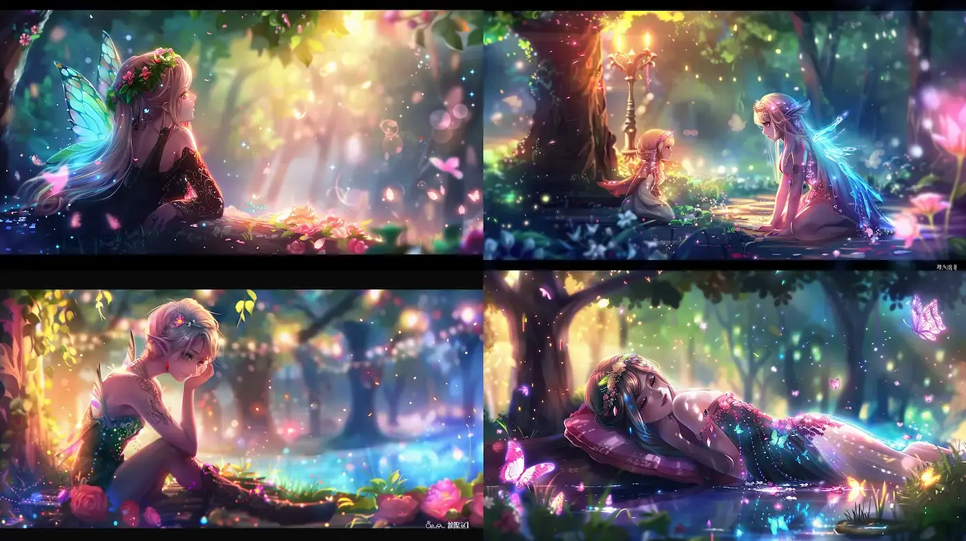 Enchanting ethereal fantasy art with soft glowing elements - Midjourney sref style