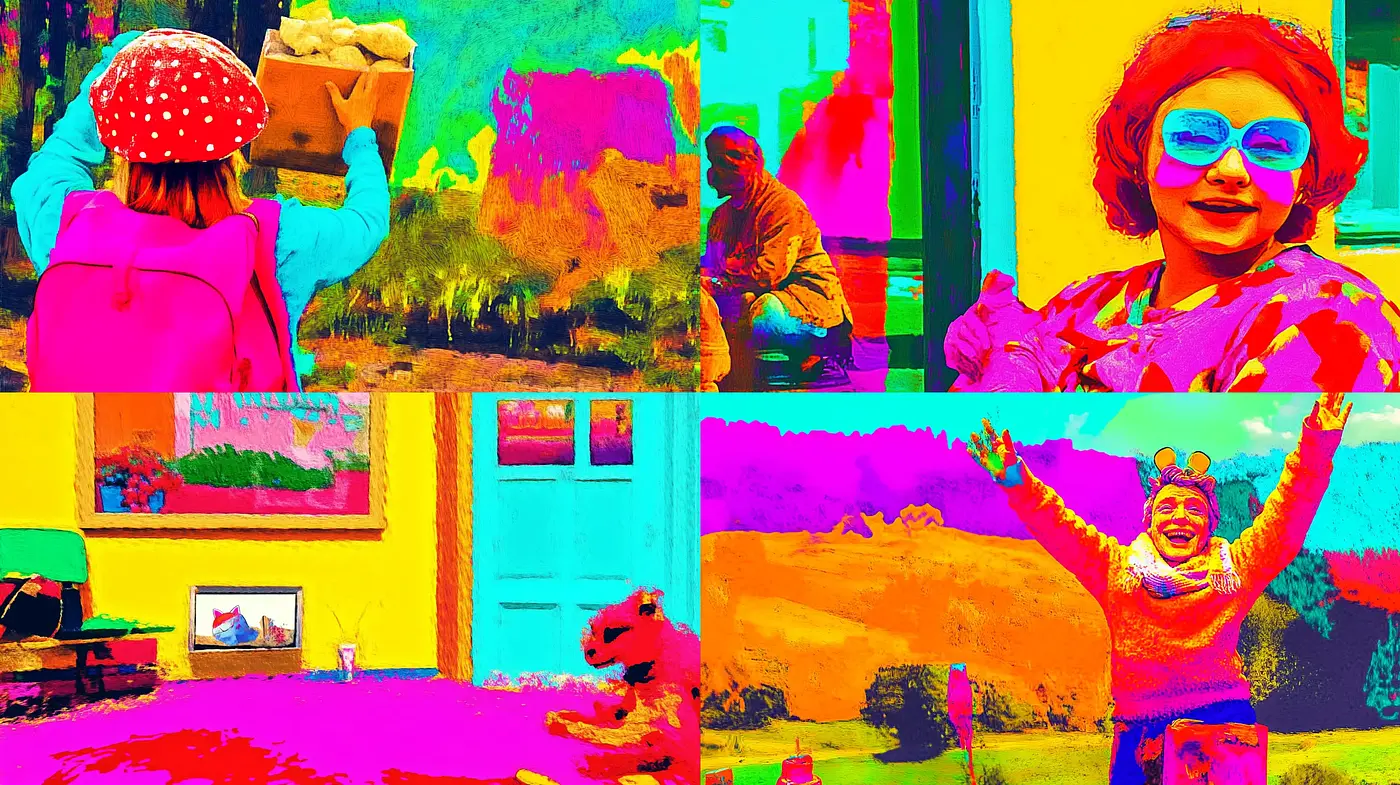 Psychedelic Vivacity: A Lively Exploration in Splashes of Color and Enhanced Contours - Midjourney sref style