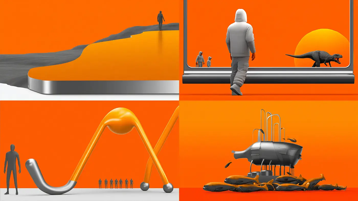 Futuristic minimalist style with bold geometric simplicity - Midjourney sref style