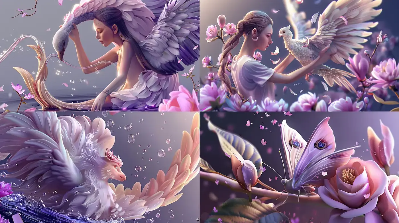 Whimsical and Ethereal Fantasy Art with a Dreamlike Essence - Midjourney sref style