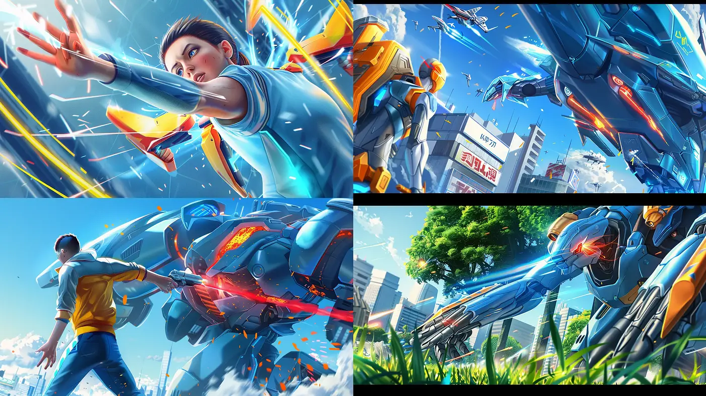 Dynamic Futuristic Anime-Inspired Visions With Vibrant Coloration - Midjourney sref style